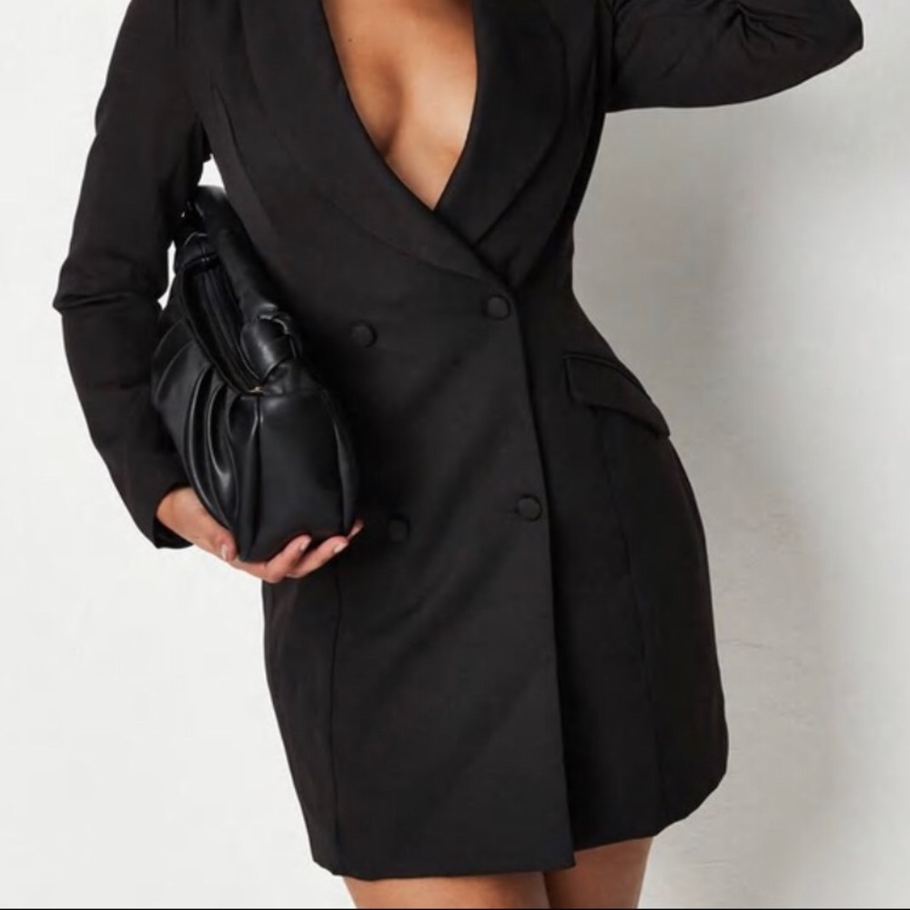 Misguided Black Blazer Dress